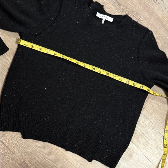 Frame Black Cashmere Crew Neck Sweater - Picture 6 of 10